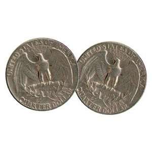  Double sided Tail Quarter coin magic trick close up set 