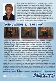 BALLETONE DANCERS WORKOUT SOLE SYNTHESIS TAKE TWO DVD NEW BALLET BARRE 