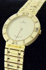 Ladies Corum Romvlvs 18K Gold Diamond Quartz Watch  