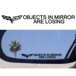 (2) Mirror Decals for Corvette C4 C5 C6 Z06 LS6 Z51 LS1 