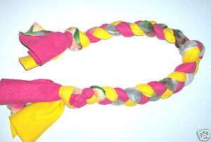 Handmade Fleece Dog Pull Toy Braided Rope Med XLG dogs  