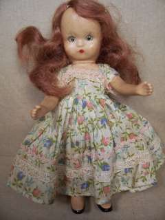 Vintage Story Book Dolls   Girl Doll   5 1/2 T Red Hair   Eyes Open 