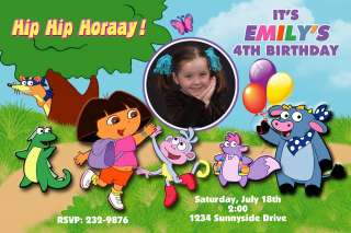 Dora & Diego Personalized Birthday Party Invitation  