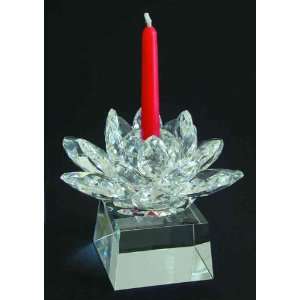  Lotus Crystal Candle Holder  Medium
