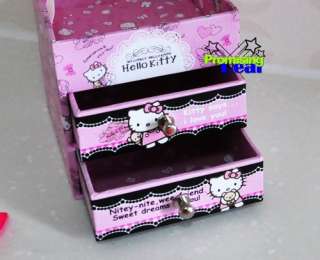 Hello Kitty MINI Jewelry Box Cosmetic Case Storage Drawer  