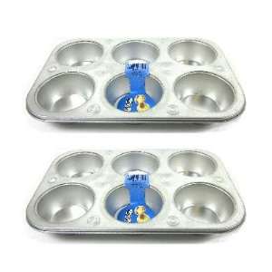  2 pcs 6 cup cupcake pans