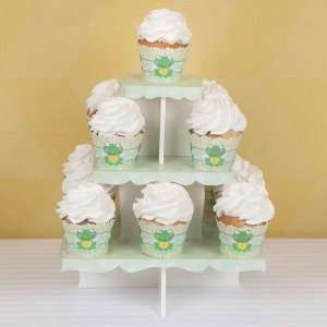   Frog   Baby Shower Cupcake Stand & 13 Cupcake Wrappers Toys & Games