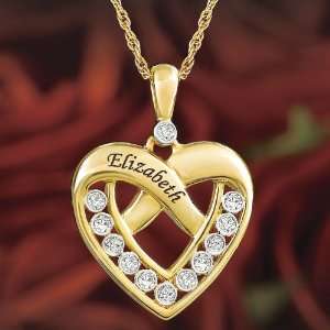  A Dozen Diamonds Personalized Heart Pendant Jewelry