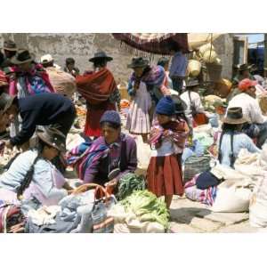 Sunday Market at Tarabuco, Near Sucre, Bolivia, South America Premium 