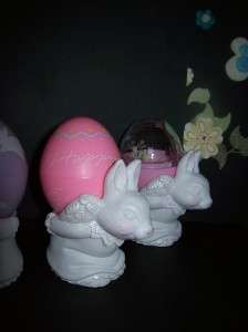 Hallmark Merry Miniature Rabbit Easter Egg Holders RARE  