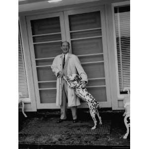  Candidate, Adlai E. Stevenson is Greeted on Porch of His 