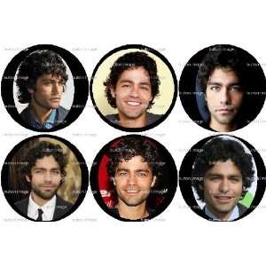  Set of 6 ADRIAN GRENIER Pinback Buttons 1.25 Pins 