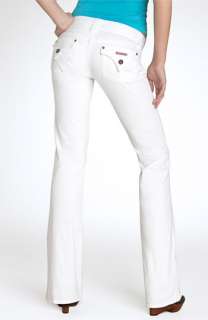 Hudson Jeans Signature Flap Pocket Bootcut Stretch Jeans (White Wash 