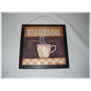   Coffee Kitchen Wooden Wall Art Sign Cafe Bistro Decor
