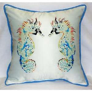  Betsy Drake HJ388 Betsys Seahorses Art Only Pillow 18x18 