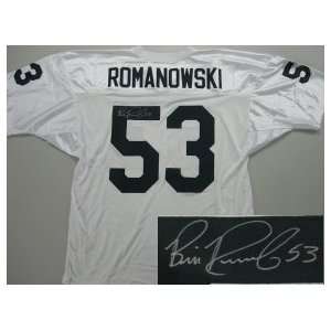  Bill Romanowski Signed Jersey   White Prostyle Sports 