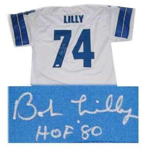 Bob Lilly Autographed White Pro Style Jersey
