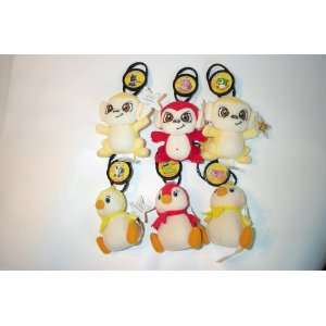  Neopet Plushies 2005 Mcdonald   Bruce Two Yellow, One Red 