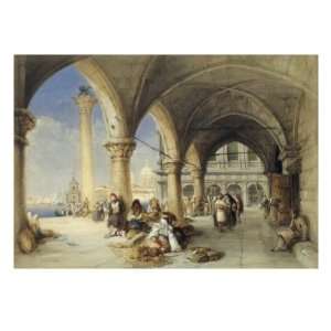  Greek Merchants and Fruit Sellers in the Piazzetta, Venice 