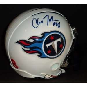  Signed Chris Johnson Mini Helmet   Autographed NFL Mini 