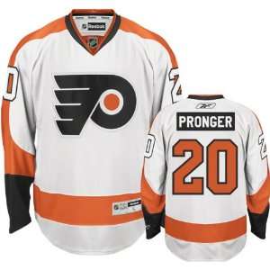 Chris Pronger Jersey Reebok White #20 Philadelphia Flyers Premier 