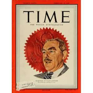  1949 TIME Cover Dean Acheson U.S. Seal Ernest H. Baker 