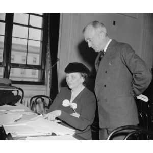   Secretary of Labor Frances Perkins with unidentified]