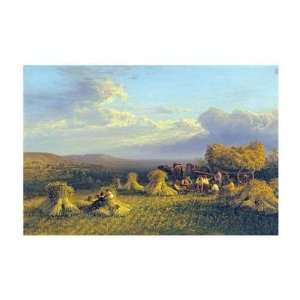 Harvest Scene George Cole. 20.00 inches by 14.63 inches. Best Quality 