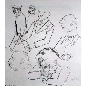  Hand Made Oil Reproduction   George Grosz   32 x 36 inches 