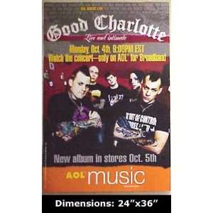GOOD CHARLOTTE Live and Intimate AOL Music Poster 24x36