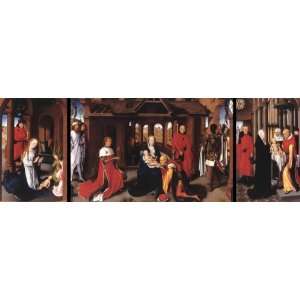  FRAMED oil paintings   Hans Memling   24 x 8 inches 