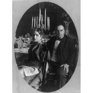  William McKinley,1843 1901,Ida S McKinley,1847 1907