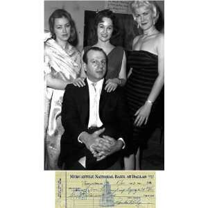 Jack Ruby Photograph w/ Reprinted Signature on Check