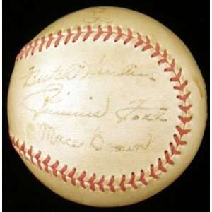  Jimmie Foxx Signed Baseball   +3 Circa 1942 Worth JSA 