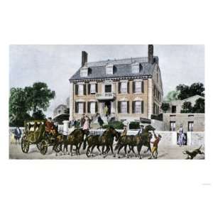  Horse Drawn Carriage in Front of John Hancocks Mansion on 