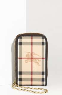 Burberry Logo Crest Check Print iPhone Wallet  