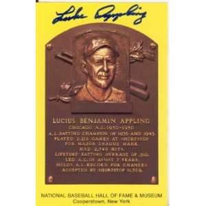  Luke Appling Autographed Baseball HOF Plaque Sports 