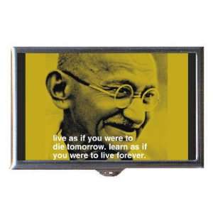 MAHATMA GANDHI LIVE FOREVER Coin, Mint or Pill Box Made in USA