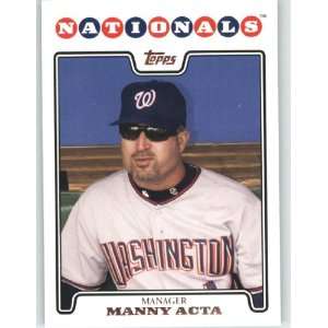  2008 Topps #242 Manny Acta   Washington Nationals 