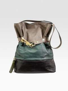   in tricolor calfskin, accented with chic Art Deco inspired hardware