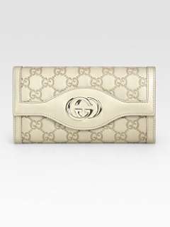 Gucci   Sukey Metallic Continental Wallet