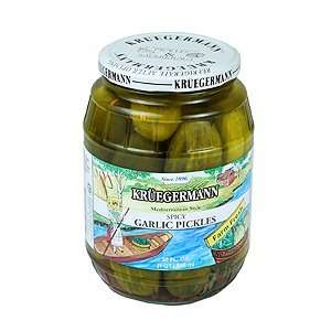 Kruegermann Spicy Garlic Pickles 32 oz Grocery & Gourmet Food