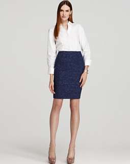 Jones New York Collection Easy Care Blouse and Slim Boucle Skirt 