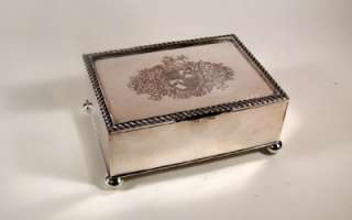 Barker Ellis England Silverplate Footed Box  