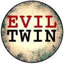 EVIL TWIN pin button badge novelty funny emo punk goth  