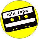 MIX TAPE pin button cassette 80s indie punk emo novelty  