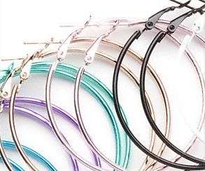 Wholesale Lot 40mm Steel Punchy Color Hoop Earrings 6  