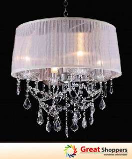 New Lamp Shade Crystal Ceiling Light Pendant Lamp Lighting Fixture 