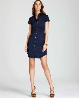 VINCE CAMUTO Ruched Shirt Dress   Womens   