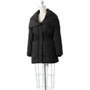 Excelled Smocked Hooded Coat   Womens Plus